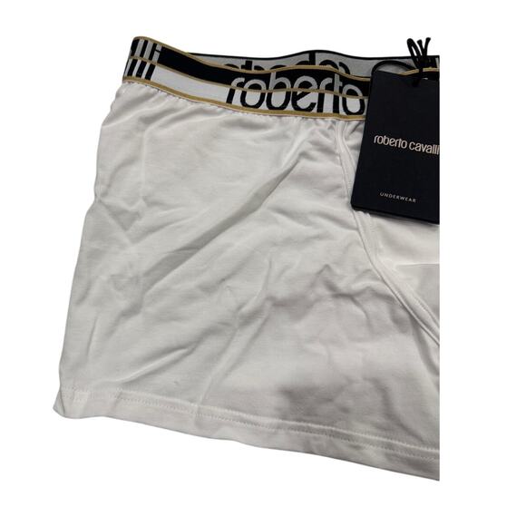 13-67 ROBERTO CAVALLI Men's NWT Cotton Boxer Brief Underwear White Large - Picture 4 of 7